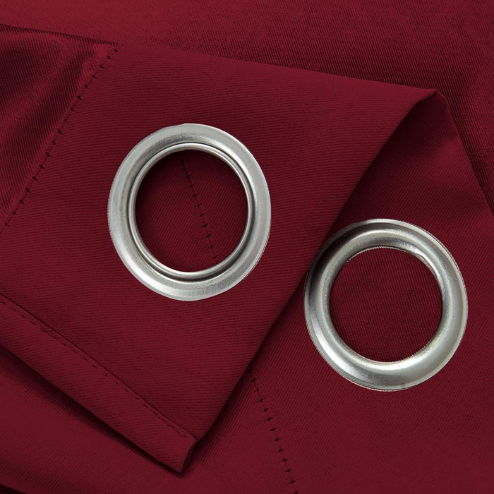 RT Designers Collection Anchorage Premium Blackout Grommet Curtain Panel 54" x 63" Red