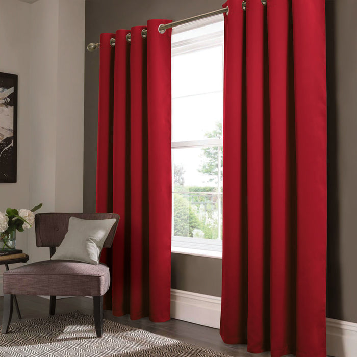RT Designers Collection Anchorage Premium Blackout Grommet Curtain Panel 54" x 63" Red