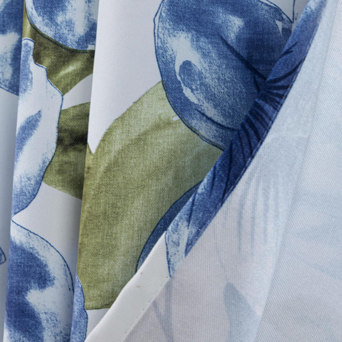 RT Designer Collection April Printed Blackout Luxurious Decorative Grommet Curtain Panel 54" x 84" Blue