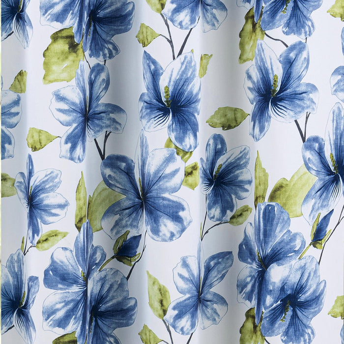 RT Designer Collection April Printed Blackout Luxurious Decorative Grommet Curtain Panel 54" x 84" Blue