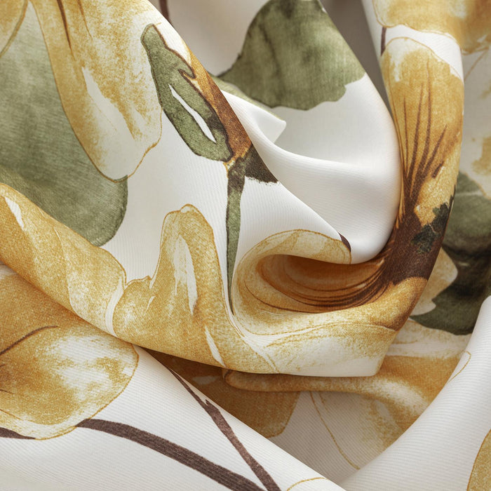 RT Designer Collection April Printed Blackout Luxurious Decorative Grommet Curtain Panel 54" x 84" Gold