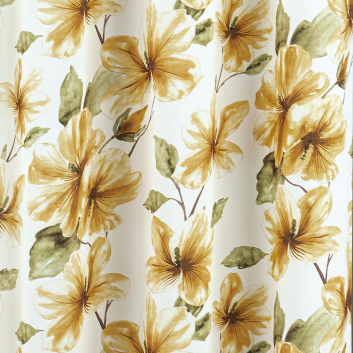 RT Designer Collection April Printed Blackout Luxurious Decorative Grommet Curtain Panel 54" x 84" Gold