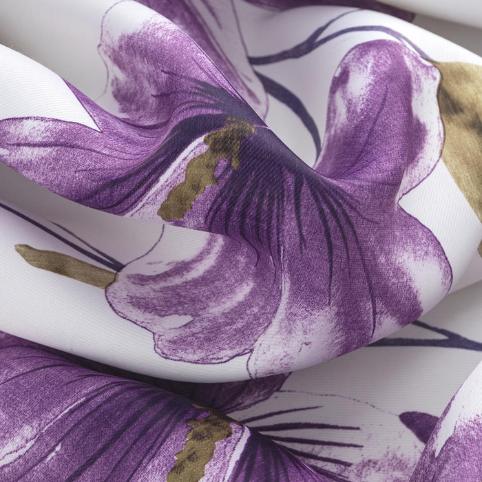 RT Designer Collection April Printed Blackout Luxurious Decorative Grommet Curtain Panel 54" x 84" Lilac