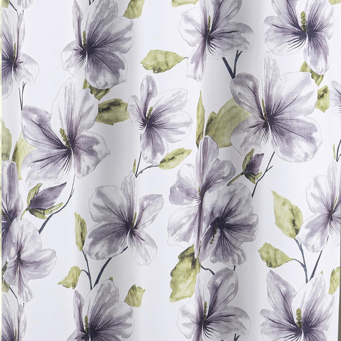 RT Designer Collection April Printed Blackout Luxurious Decorative Grommet Curtain Panel 54" x 84" Silver
