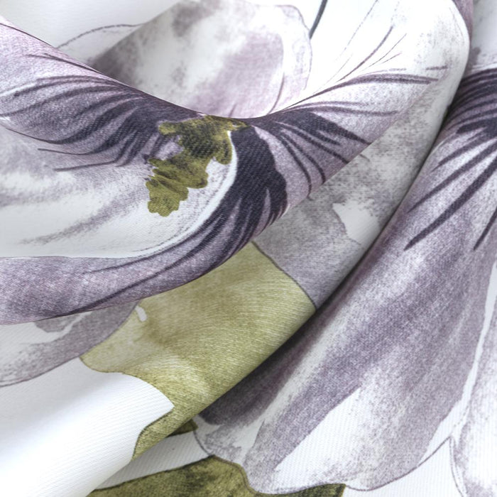 RT Designers Collection April Floral Nature Printed 2 Pieces Blackout Grommet Panel Pair 36" x 84" Silver