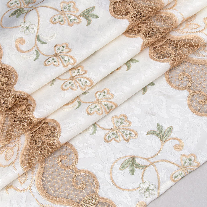 RT Designer Collection Alice Macrame Luxurious Decorative Rod Pocket Curtain Panel 54" x 84" Beige