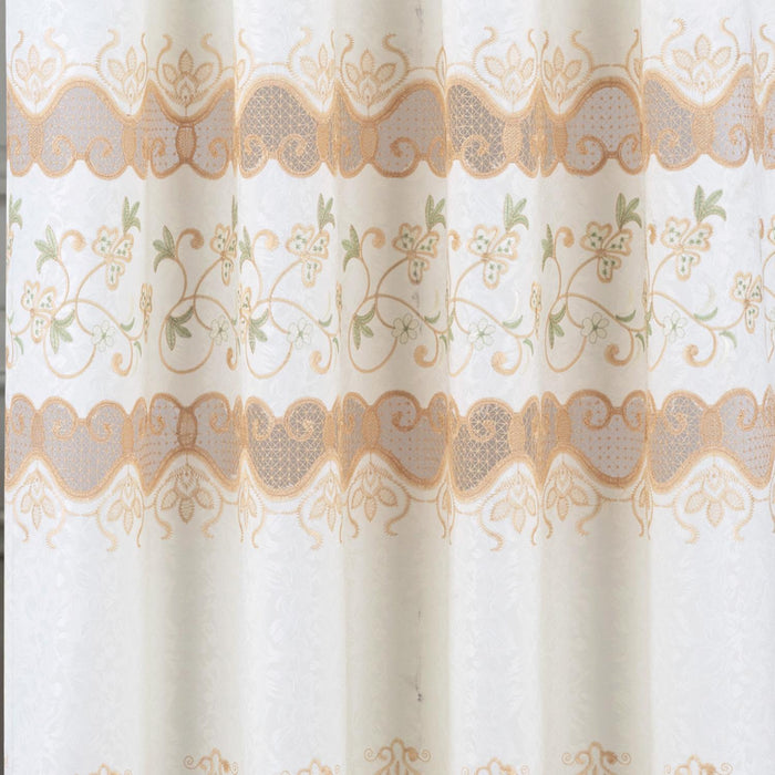 RT Designer Collection Alice Macrame Luxurious Decorative Rod Pocket Curtain Panel 54" x 84" Beige