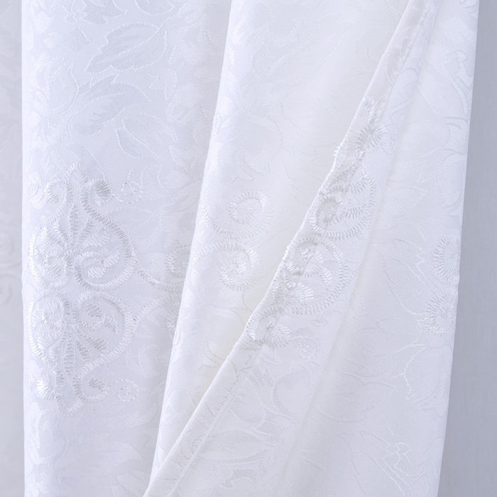 RT Designer Collection Alice Macrame Luxurious Decorative Rod Pocket Curtain Panel 54" x 84" White