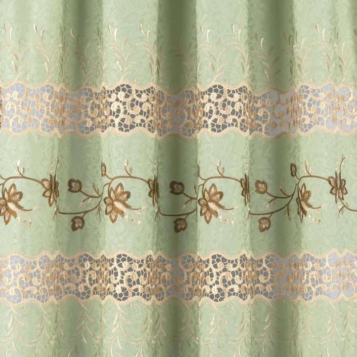 RT Designer Collection Antonia Macrame Luxurious Decorative Rod Pocket Curtain Panel 54" x 84" Sage