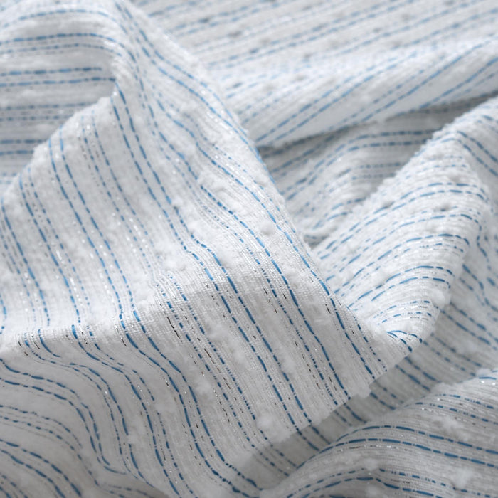 RT Designer Collection Barnet Jacquard Luxurious Decorative Grommet Curtain Panel 54" x 84" Blue