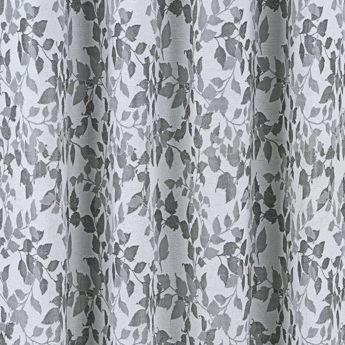 RT Designer Collection Brent Jacquard Luxurious Decorative Grommet Curtain Panel 54" x 84" Silver