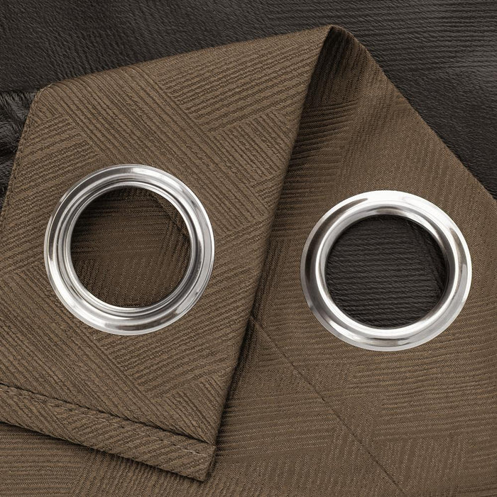 RT Designers Collection Barron 100% Blackout Grommet Curtain Panel 54" x 90" Taupe