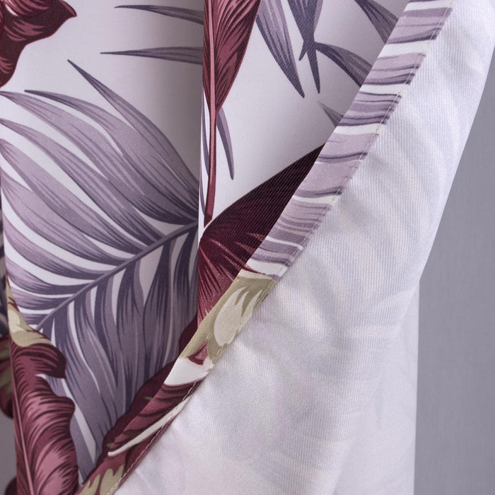 RT Designer Collection Brazil Printed Blackout Luxurious Decorative Grommet Curtain Panel 54" x 90" Burgundy