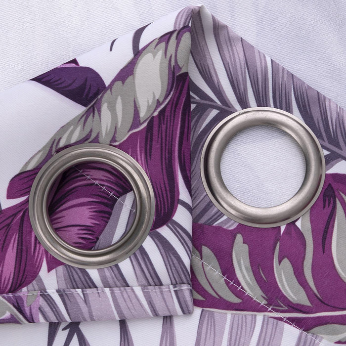 RT Designer Collection Brazil Printed Blackout Luxurious Decorative Grommet Curtain Panel 54" x 90" Lilac