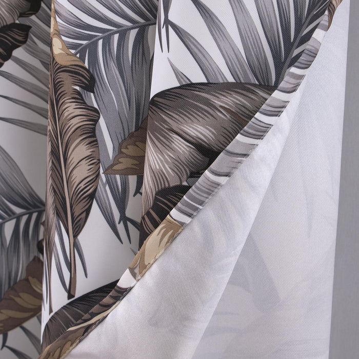 RT Designer Collection Brazil Printed Blackout Luxurious Decorative Grommet Curtain Panel 54" x 90" Taupe
