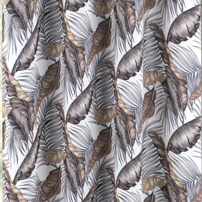 RT Designer Collection Brazil Printed Blackout Luxurious Decorative Grommet Curtain Panel 54" x 90" Taupe