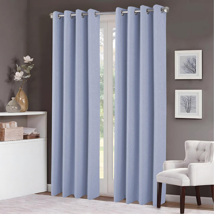 RT Designers Collection Boden 100% Blackout Grommet Curtain Panel 54" x 90" Denim