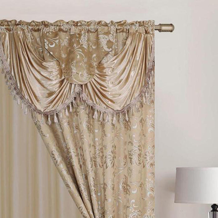 Rt Designers Collection Clayton 2-Piece Double Panel Modern Energy Saving Grommet Curtain Panels - Each Panel 54" X 84" Taupe