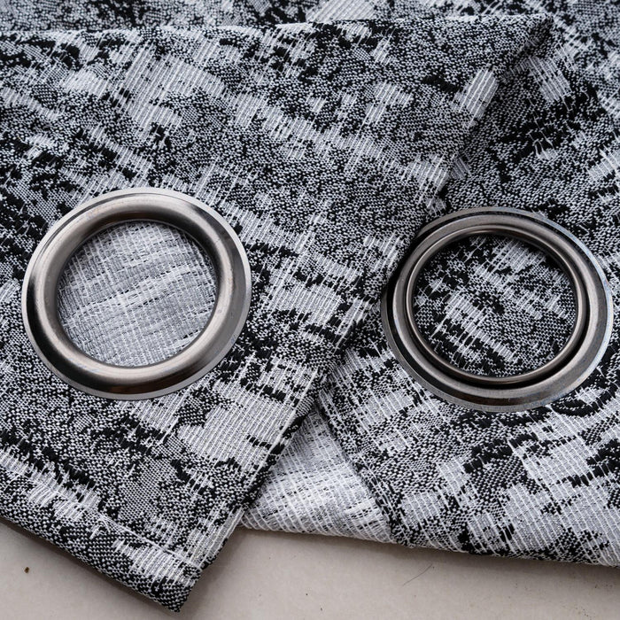 RT Designer Collection Cambridge Jacquard Luxurious Decorative Grommet Curtain Panel 54" x 90" Charcoal