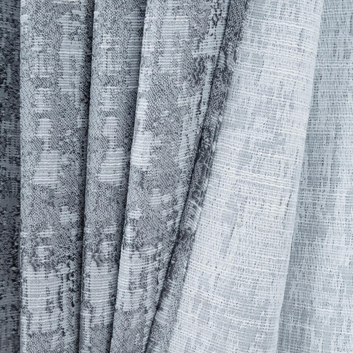 RT Designer Collection Cambridge Jacquard Luxurious Decorative Grommet Curtain Panel 54" x 90" Silver