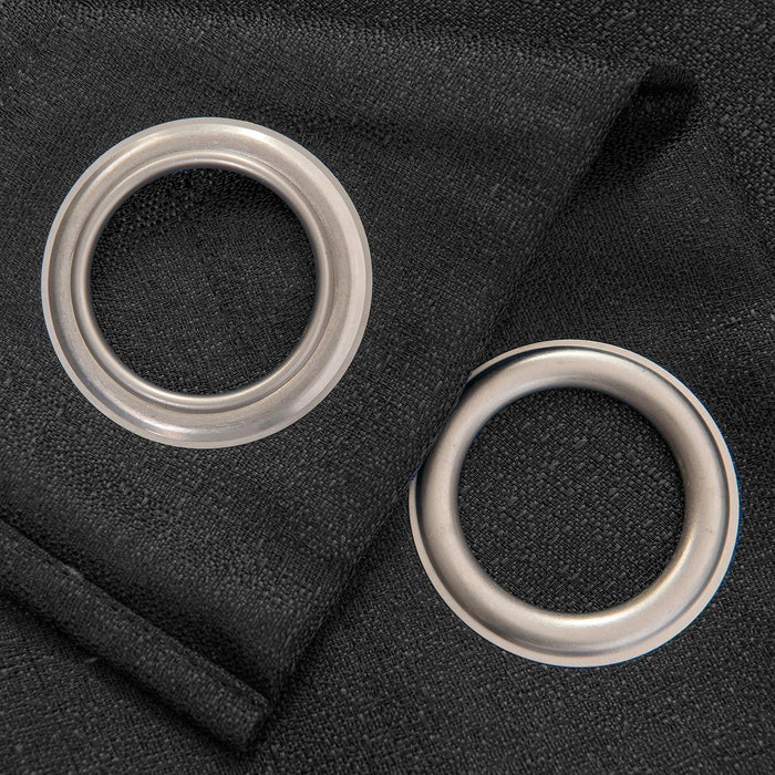 RT Designers Collection Cole Textured Grommet Room Darkening Curtain Panel Black