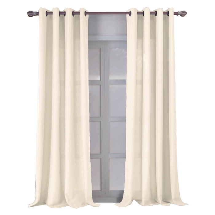 RT Designers Collection Cole Textured Grommet Room Darkening Curtain Panel Ivory