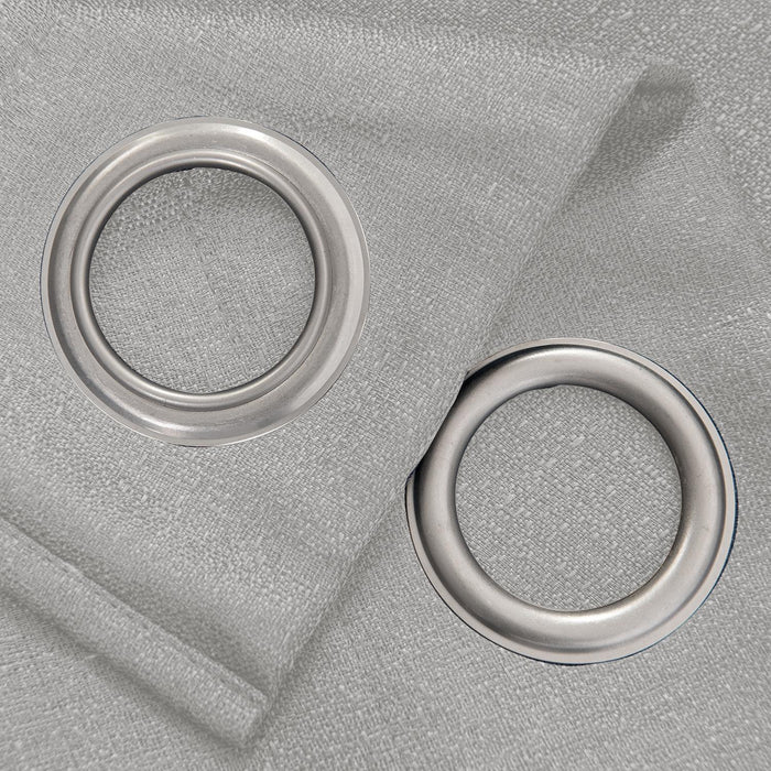 RT Designers Collection Cole Textured Grommet Room Darkening Curtain Panel Silver