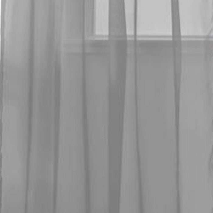 RT Designers Collection Cara One Sheer Grommet Light Filtering Curtain Panel 54" x 90" Grey