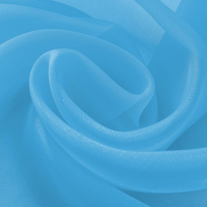 RT Designers Collection Cara One Sheer Grommet Light Filtering Curtain Panel 54" x 90" Neon Blue