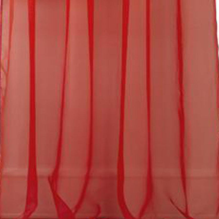 RT Designers Collection Cara One Sheer Grommet Light Filtering Curtain Panel 54" x 90" Red