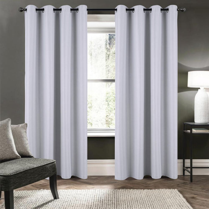 RT Designers Collection Cabana 100% Blackout Grommet Curtain Panel 54" x 90" White