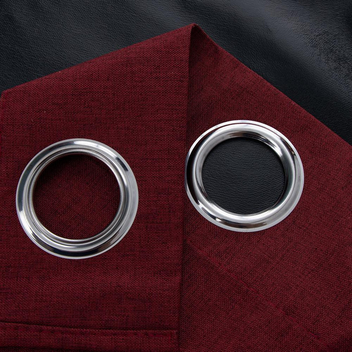 RT Designers Collection Cabana Two Pack Premium Grommet Curtain Panel 54" x 84" Burgundy