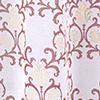 RT Designers Collection Crown Grommet Sheer Metallic Printed Doily Curtain Panel Burgundy