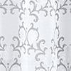 RT Designers Collection Crown Grommet Sheer Metallic Printed Doily Curtain Panel Silver