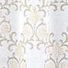 RT Designers Collection Crown Grommet Sheer Metallic Printed Doily Curtain Panel Taupe