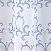 RT Designers Collection Crown Grommet Sheer Metallic Printed Doily Curtain Panel Blue