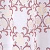 RT Designers Collection Crown Grommet Sheer Metallic Printed Doily Curtain Panel Burgundy