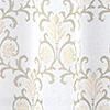 RT Designers Collection Crown Grommet Sheer Metallic Printed Doily Curtain Panel Taupe