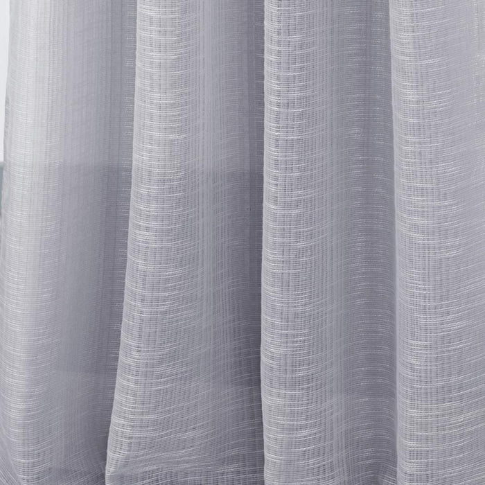 RT Designers Collection Dexter Linen Texture Grommet Light Filtering Window Curtain Panel Silver