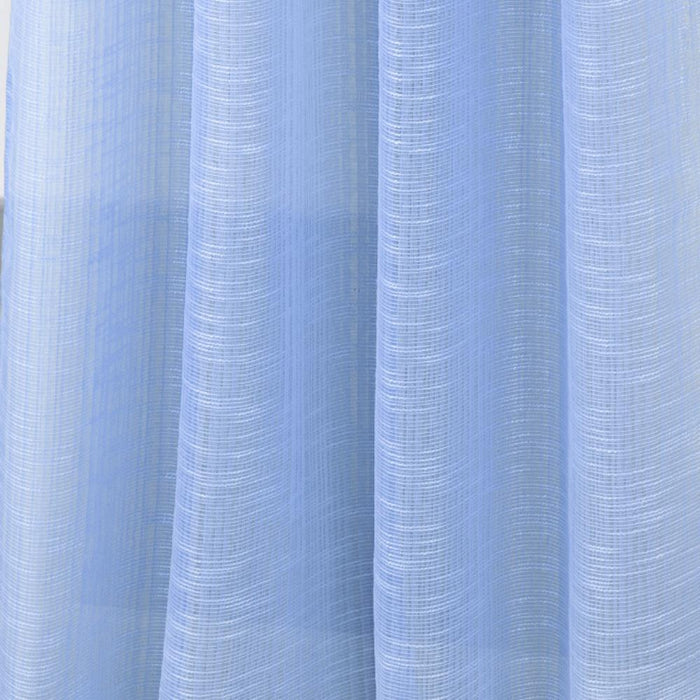RT Designers Collection Dexter Linen Texture Grommet Sheer Light Filtering Window Curtain Panel 54" x 90" Blue