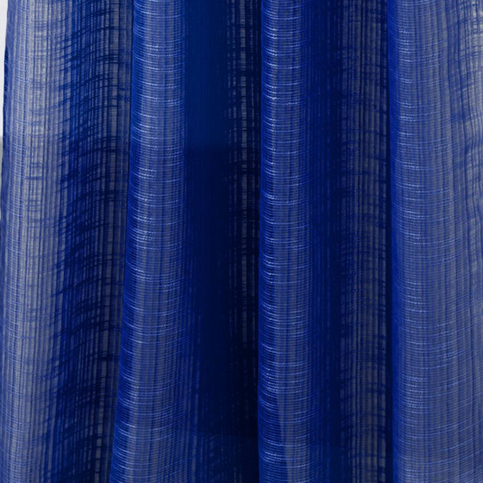 RT Designers Collection Dexter Linen Texture Grommet Sheer Light Filtering Window Curtain Panel 54" x 90" Navy