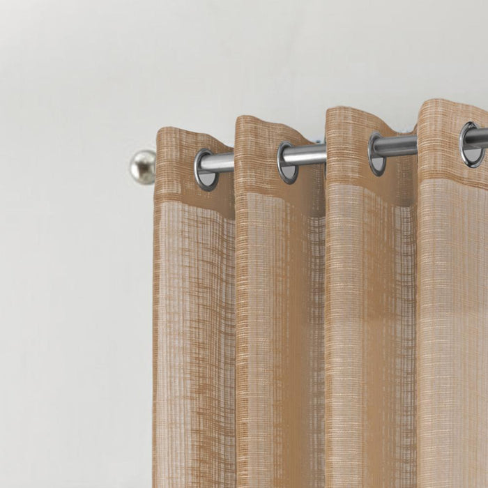 RT Designers Collection Dexter Linen Texture Grommet Light Filtering Window Curtain Panel Taupe