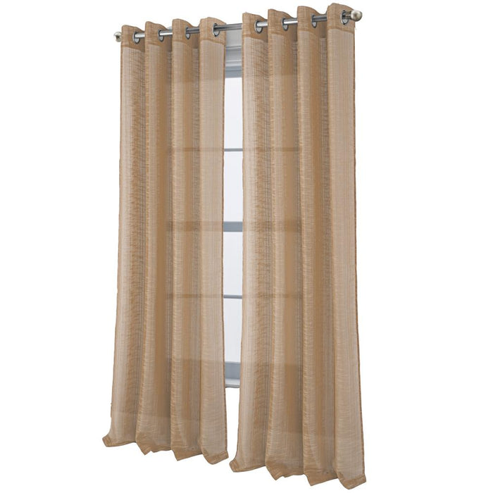 RT Designers Collection Dexter Linen Texture Grommet Light Filtering Window Curtain Panel Taupe