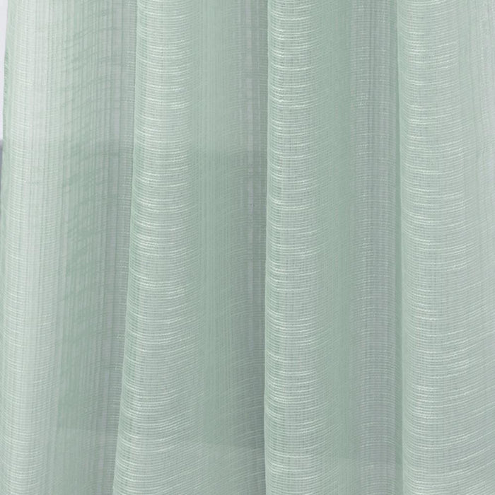 RT Designers Collection Dexter Linen Texture Grommet Sheer Light Filtering Window Curtain Panel 54" x 90" Teal