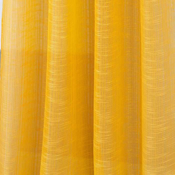 RT Designers Collection Dexter Linen Texture Grommet Light Filtering Window Curtain Panel Yellow