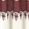 RT Designers Collection Donna Macrame Construction 3" Rod Pocket Curtain Panel Beige/Burgundy