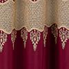 RT Designers Collection Debbie Macrame Construction 3" Rod Pocket Curtain Panel Burg/Gold