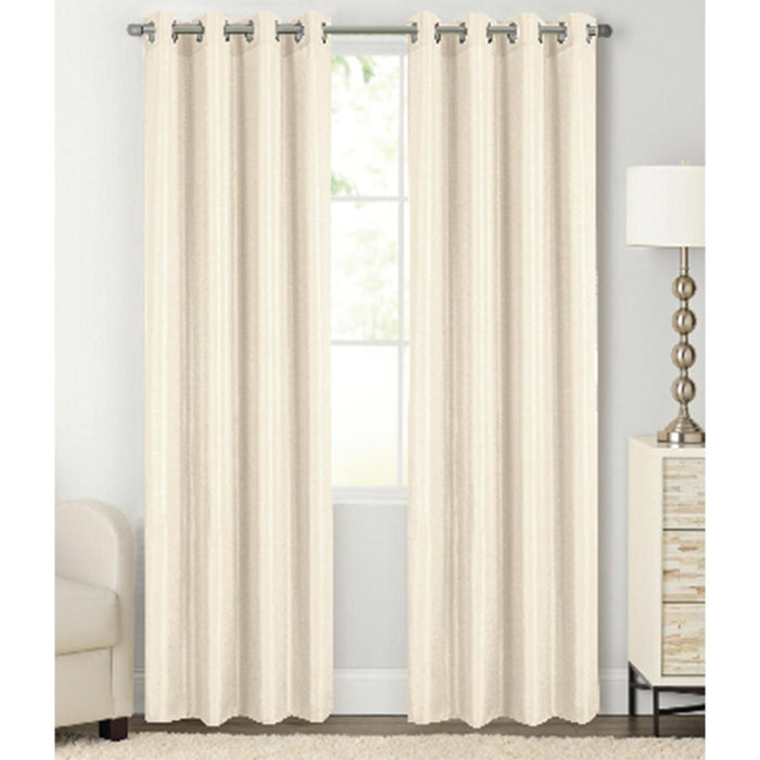 RT Designer Collection Gibson Luxurious Decorative Grommet Curtain Panel 54" x 90" Beige