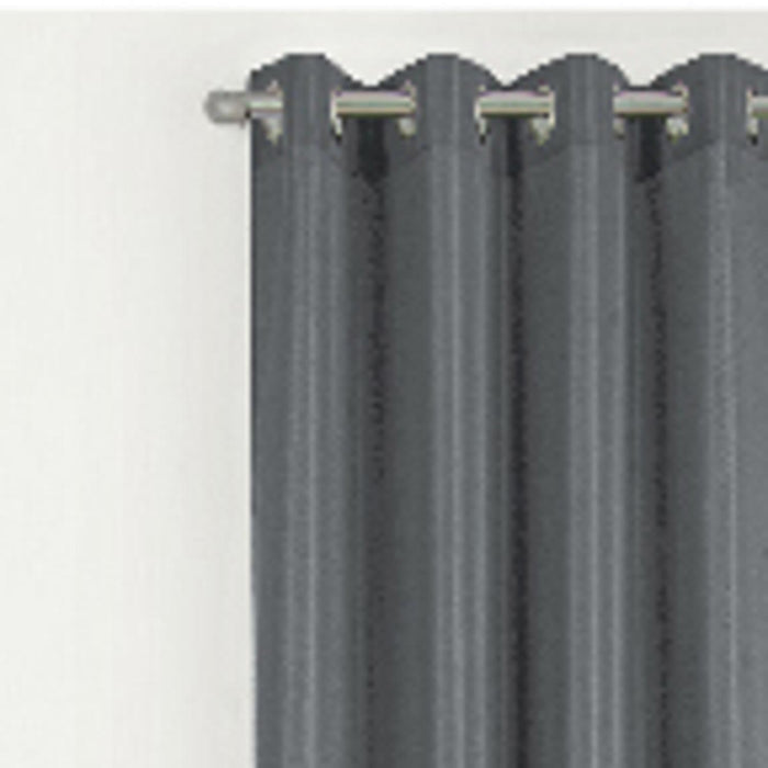 RT Designer Collection Gibson Luxurious Decorative Grommet Curtain Panel 54" x 90" Charcoal
