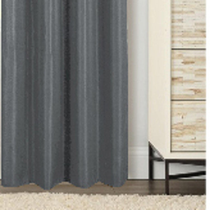 RT Designer Collection Gibson Luxurious Decorative Grommet Curtain Panel 54" x 90" Charcoal